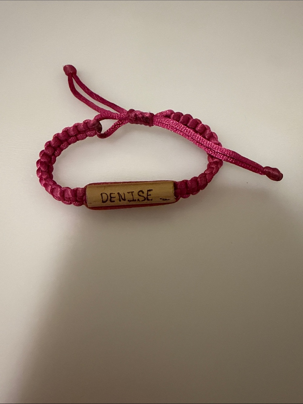 Personalized Pink Name Bead Bracelet – Denise